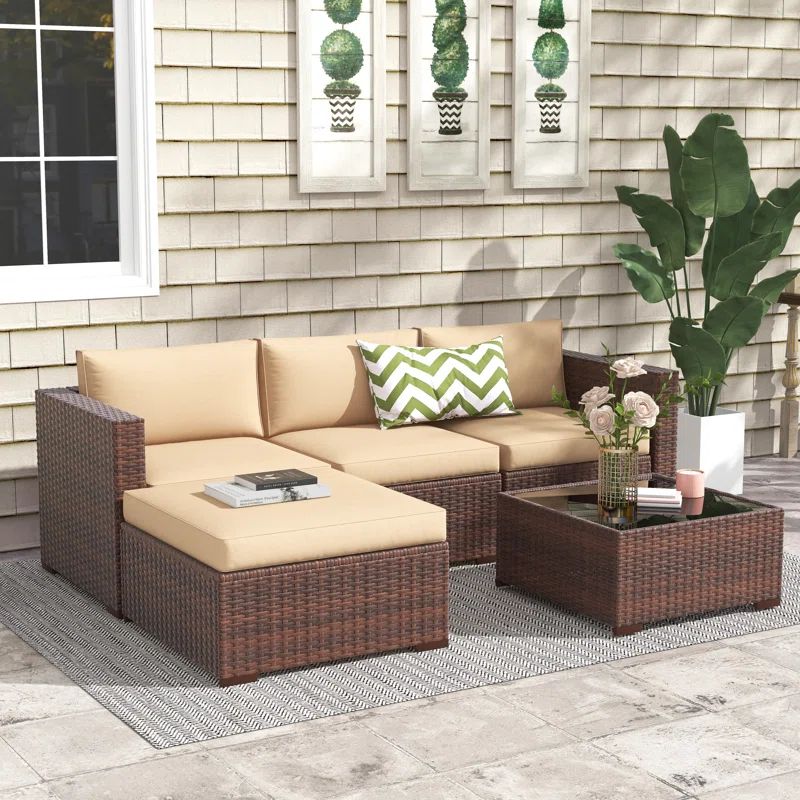 Abler 4 - Person Outdoor Seating Group with Cushions | Wayfair North America
