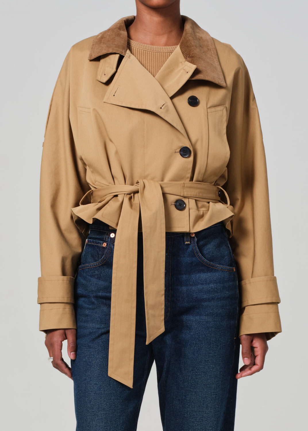 Kiernen Cropped Barn Jacket in British Tan | Citizens of Humanity