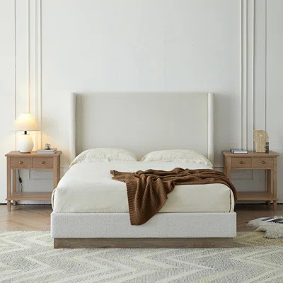 Upholstered Wingback Queen Bed | Wayfair North America
