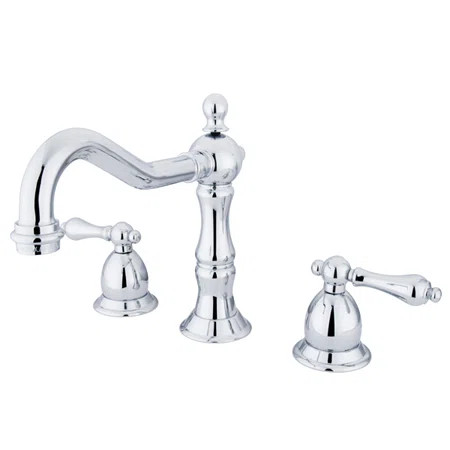 Heritage Double Handle Widespread Bathroom Faucet with Brass Pop-Up Drain | Wayfair North America