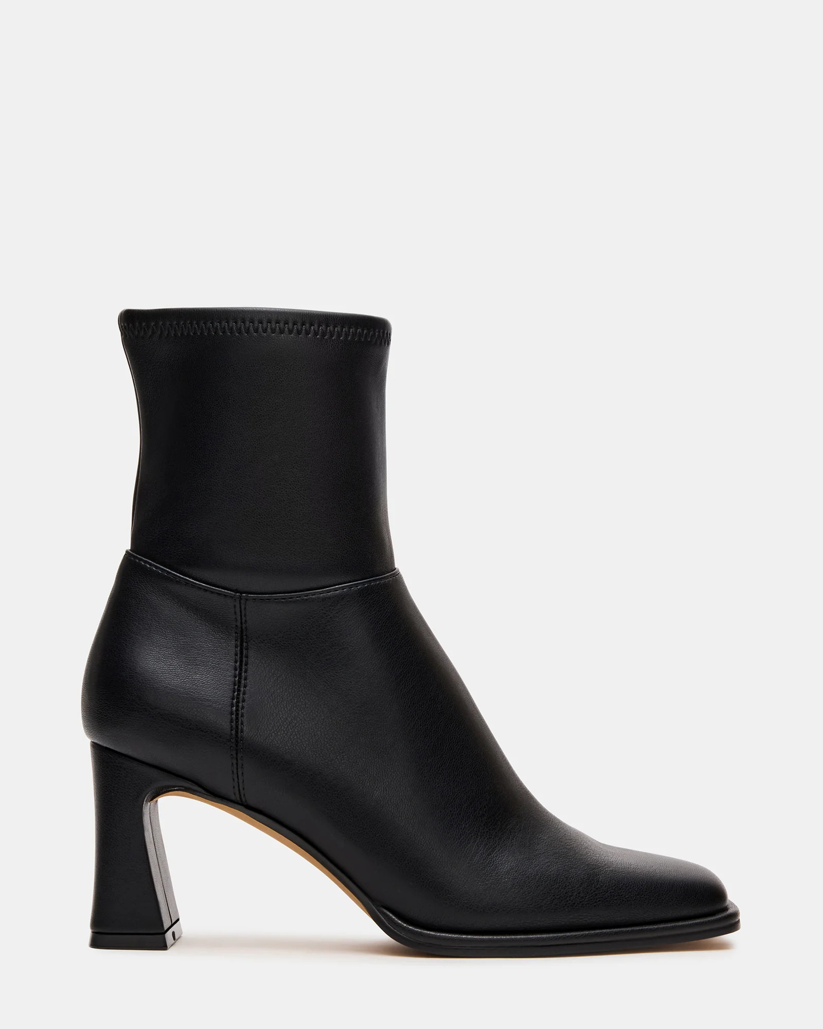 HARP Black Square-Toe Block Heel Women's Ankle Boot | Steve Madden (US)