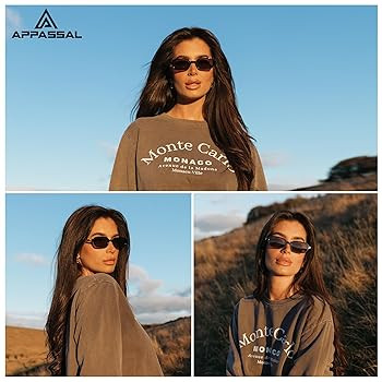 Retro Rectangular Sunglasses for Women Vintage Fashion Trendy Funny Small 90s Square Sunnies 2025... | Amazon (US)