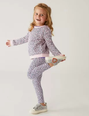 Cotton Rich Leopard Sweatshirt (2-7 Yrs) | Marks and Spencer US