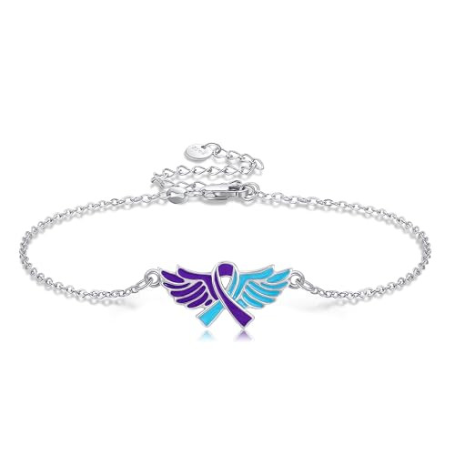 Suicide Awareness Bracelet S925 Sterling Silver Suicide Prevention Bracelets Mental Health Bracel... | Amazon (US)