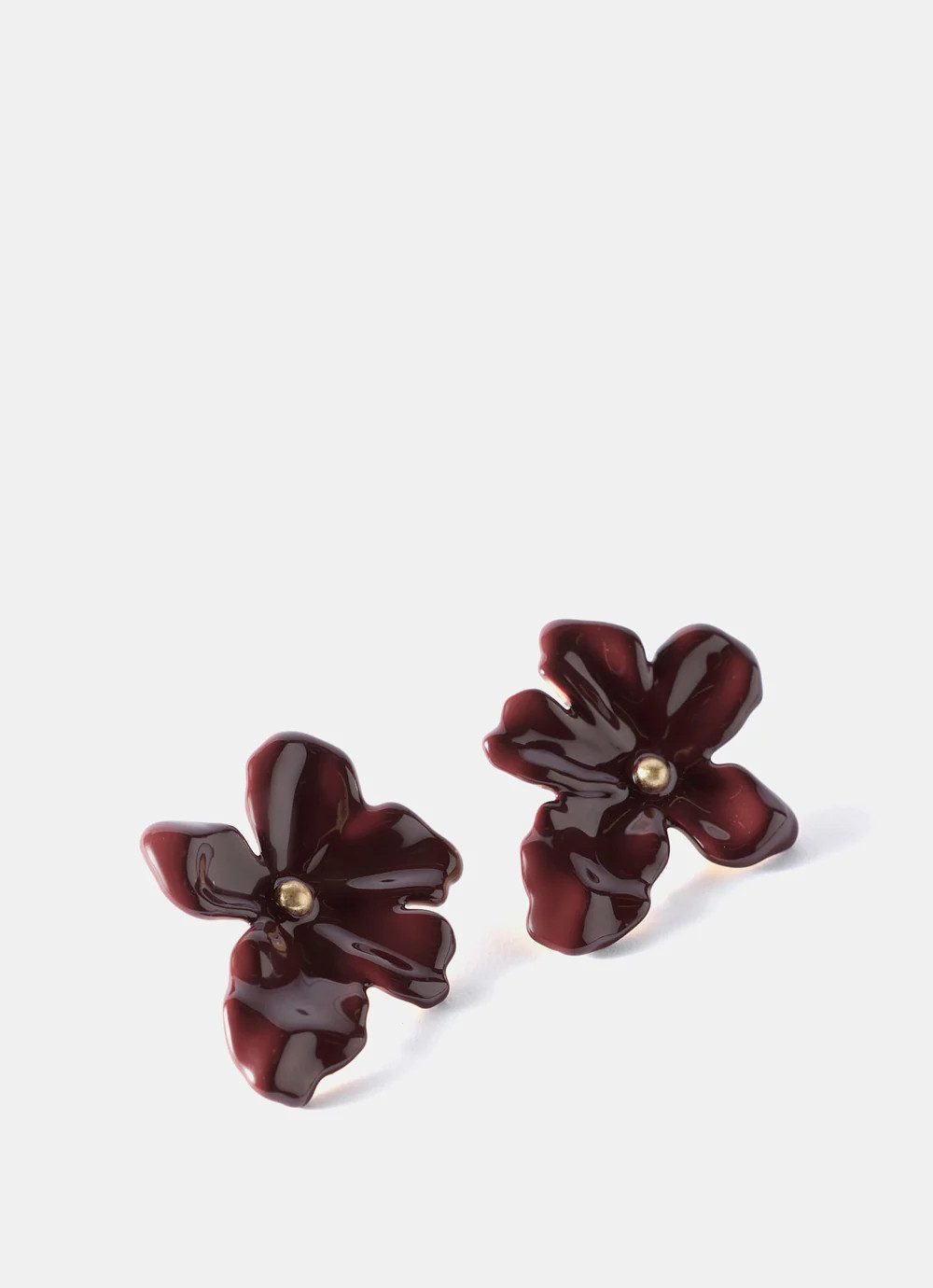 Burgundy Floral Statement Earrings | Mint Velvet - US