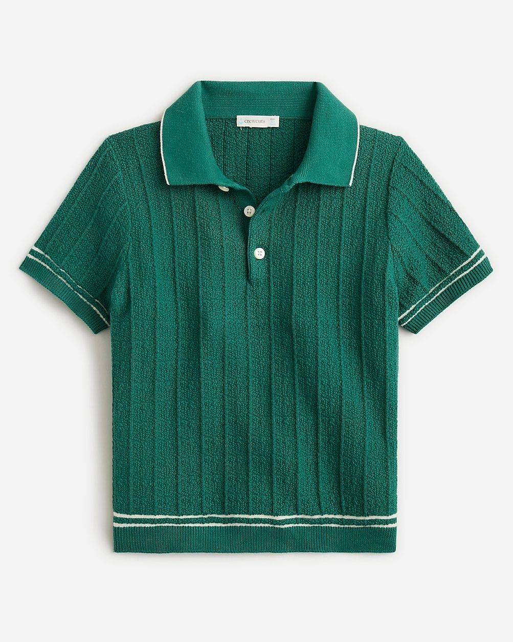 Boys' texture-stitch cotton-tipped sweater polo | J.Crew US