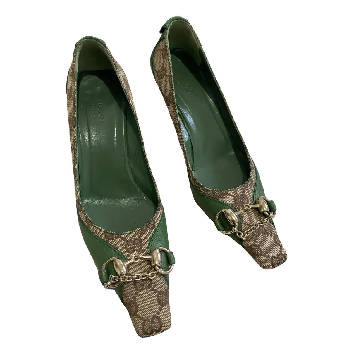 Leather heels Gucci Green size 37 EU in Leather - 41544857 | Vestiaire Collective (Global)