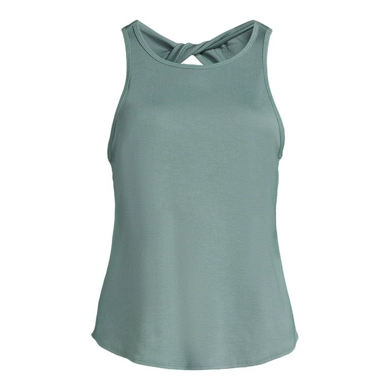 Avia Women's Twisted Back Rib Tank Top, Sizes XS-3XL | Walmart (US)