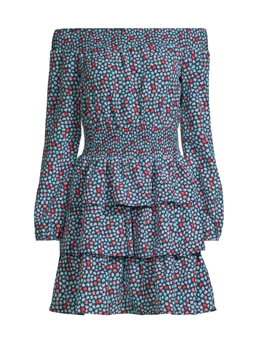 T Palm Printed Off-The-Shoulder Dress | Saks Fifth Avenue