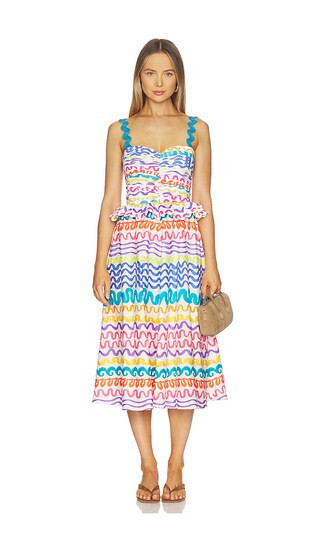 CeliaB Serpentine Dress in White,Blue. - size XXL | Revolve Clothing (Global)