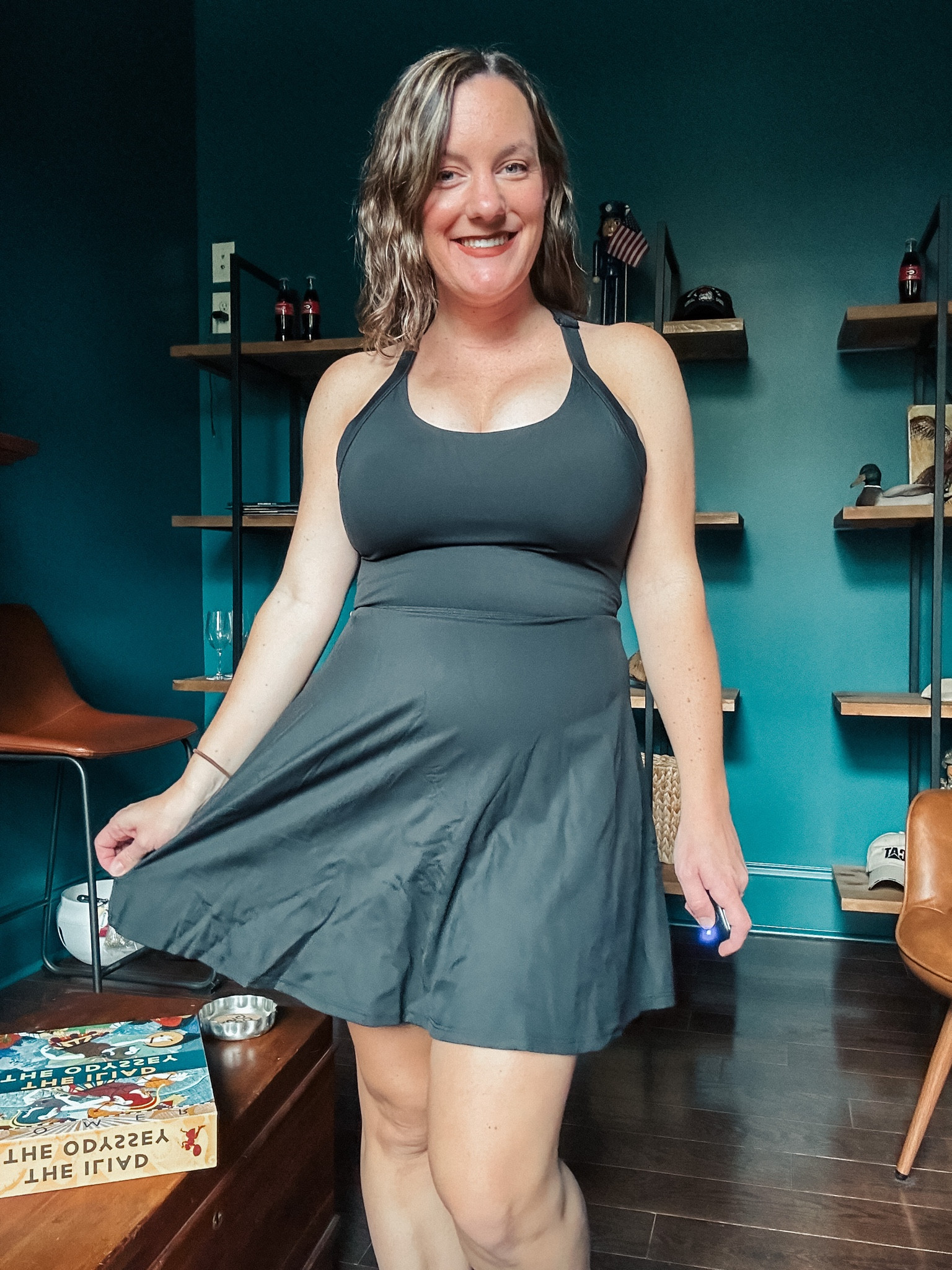 This black tennis dress elevates athleisure 
Pair it with sandals for a cute spring look or white tennis shoes for a functional cute spring or summer fashion look 

#LTKSeasonal #LTKstyletip #LTKfindsunder50