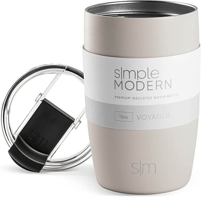 Simple Modern Travel Coffee Mug Tumbler with Clear Flip Lid | Reusable Insulated Stainless Steel ... | Amazon (US)