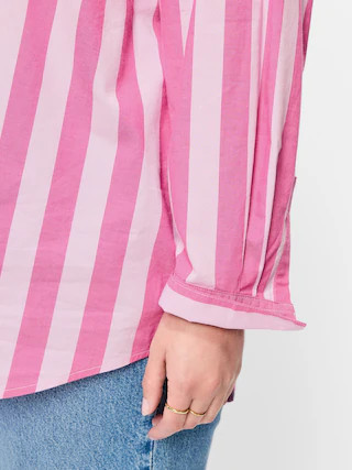Oversized Button-Down Boyfriend Shirt | Old Navy (US)
