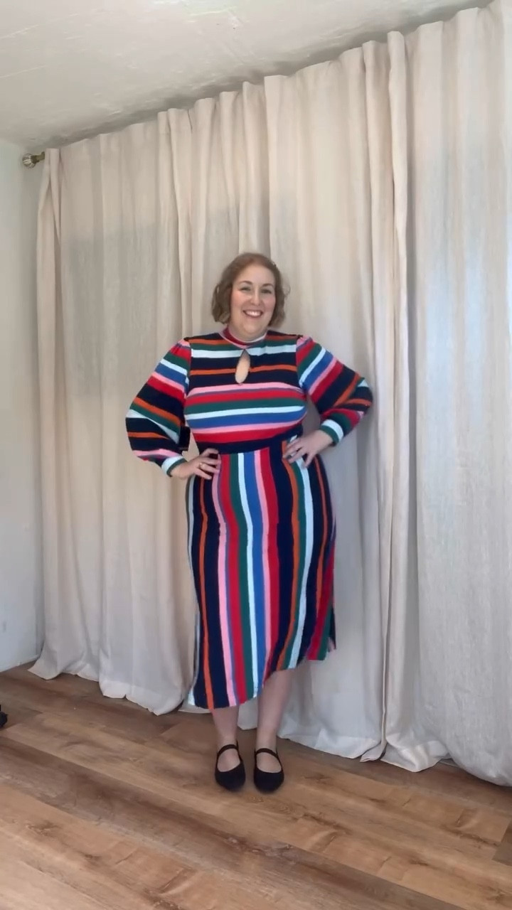 I couldn’t resist this colorful striped dress from Eloquii😍 wearing size 18! 

#LTKWorkwear #LTKMidsize #LTKPlusSize