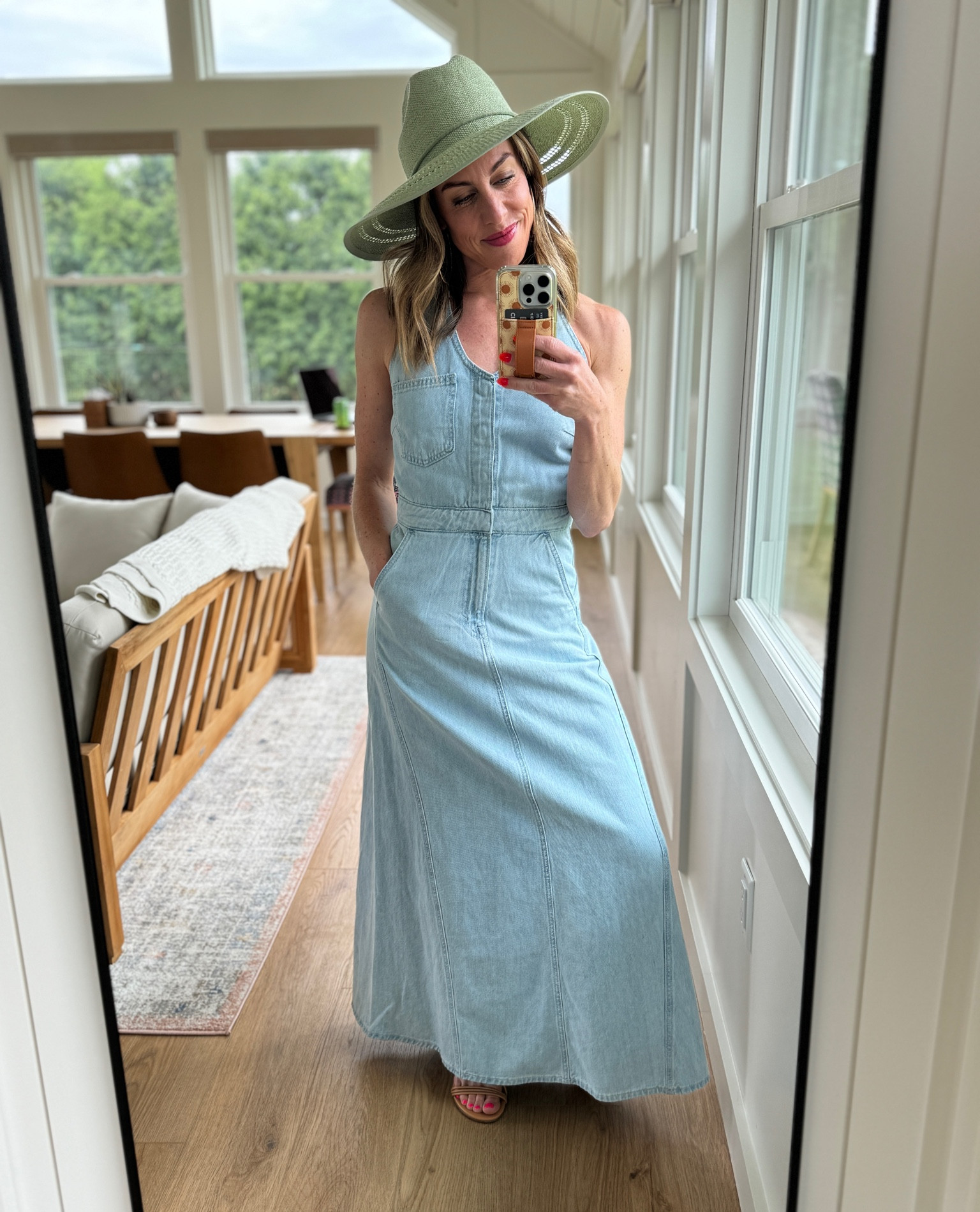 Denim maxi dress: xs