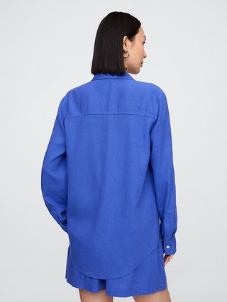 Linen-Blend Easy Shirt | Gap Factory