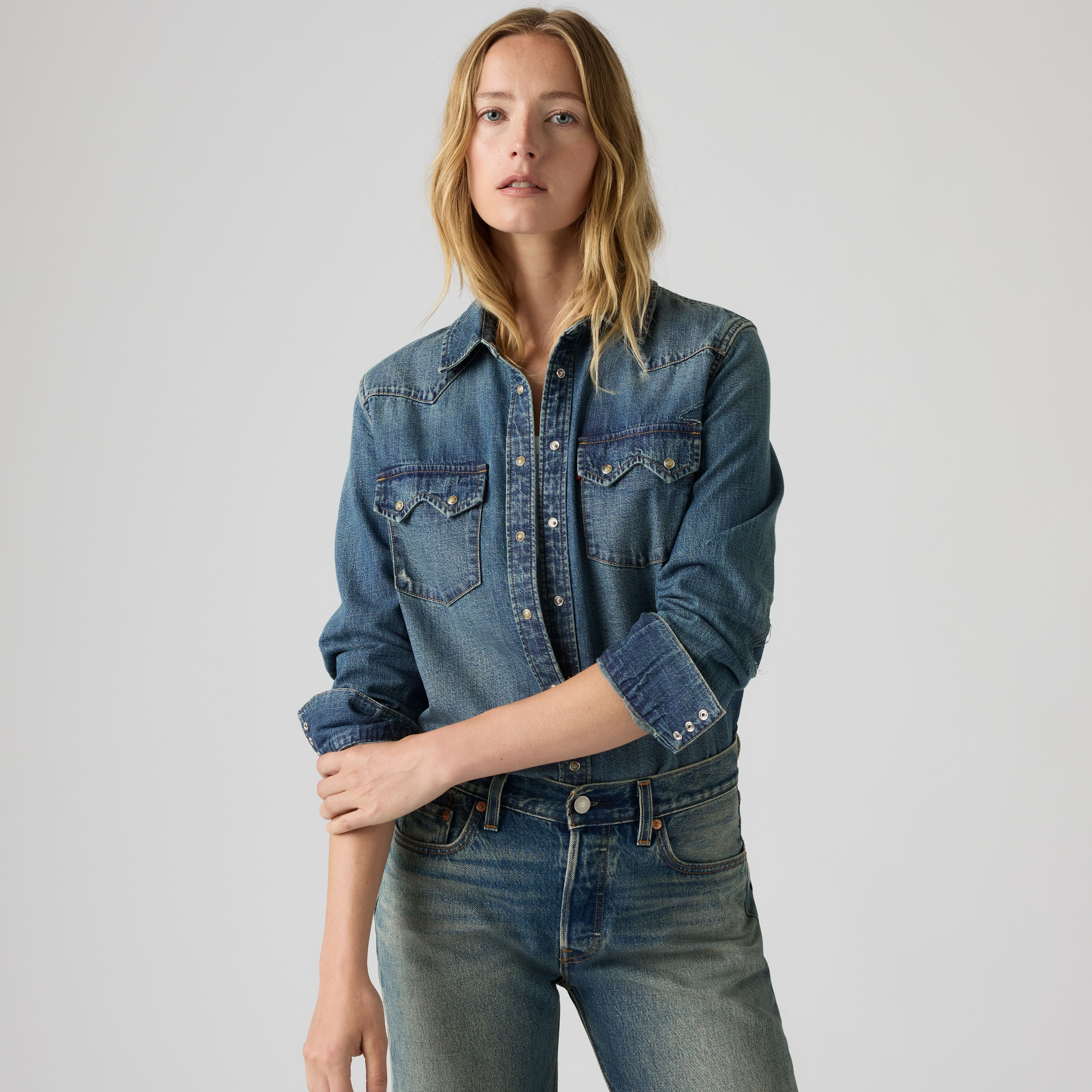Levi's Heritage Western Sawtooth Button Down Shirt - Women's XL | Levi's US