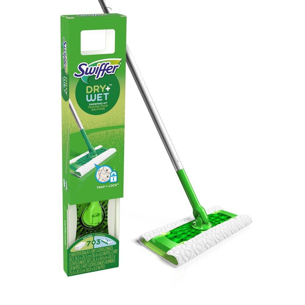 Swiffer Sweeper Dry and Wet Mop Starter Kit, White | The Home Depot