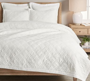 Washed Sateen Handcrafted Quilt & Shams | Pottery Barn (US)