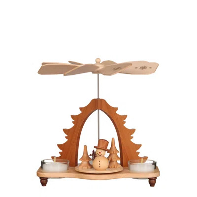 Triangular Pyramid with Snowman, Deer and Trees Candle Holder | Wayfair North America