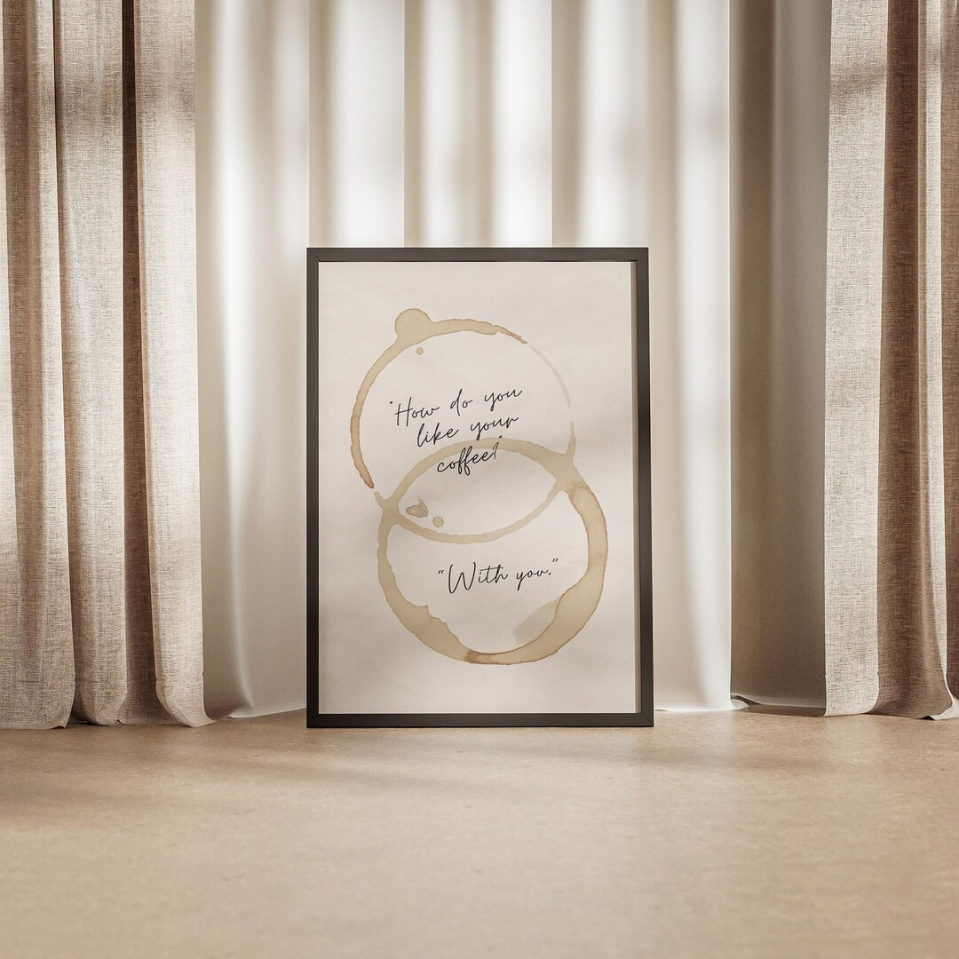 How Do You Like Your Coffee With You Caffeine Mug Stain Poster, Cafe Stains Pattern Gifts for Cou... | Etsy (US)