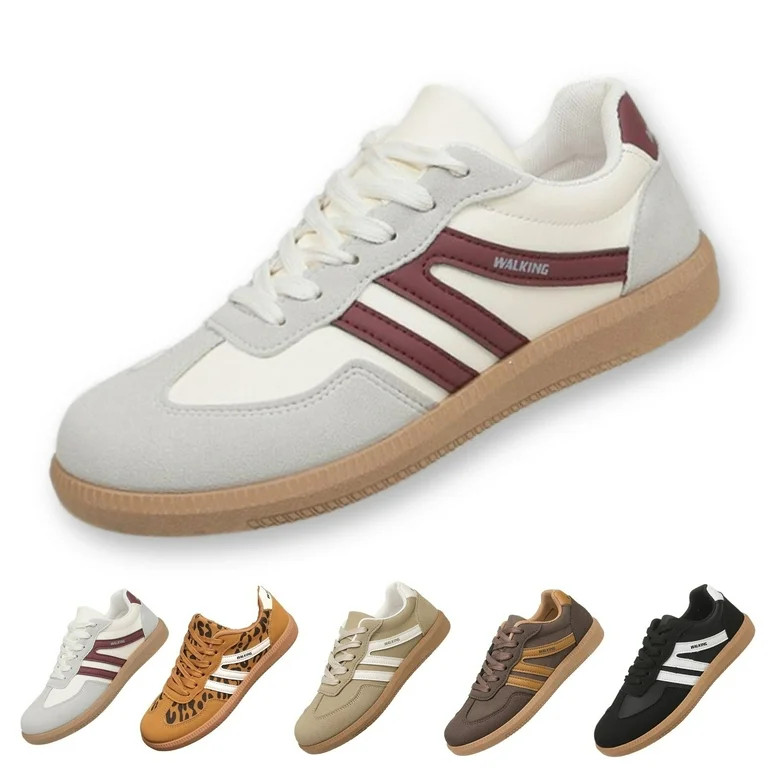BERANMEY Women's Retro Fashion Sneakers Comfortable Casual Anti Slip Platform Low-Top Sneakers La... | Walmart (US)