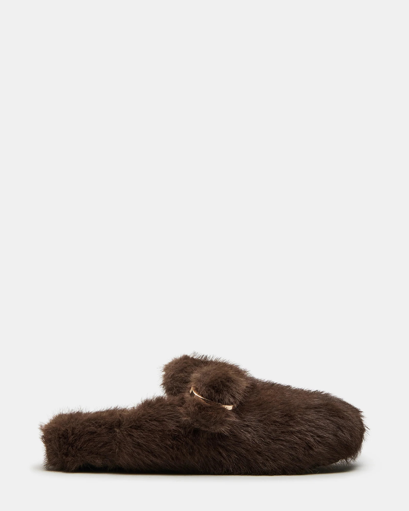 BOHAN Brown Faux Fur Slip-On | Women's Flats | Steve Madden (US)