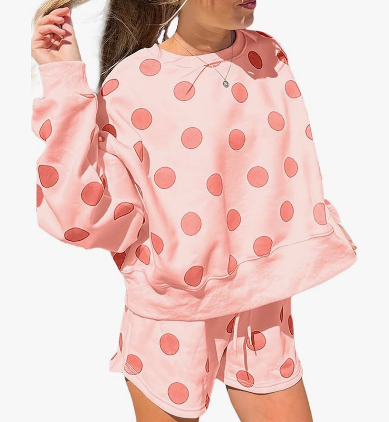 The cutest polka dot sets! Lots of colors available. I ordered the pink!

Amazon
Spring fashion 
Set
Women set 