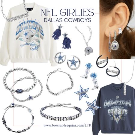 All of the cutest NFL jewelry for the Dallas Cowboys! ⭐️ America’s Team

Vintage crewneck sweatshirts, tees, bracelet stacks, and statement earrings for game day. Great for gifting, too! 

#LTKGiftGuide #LTKSeasonal #LTKfindsunder100