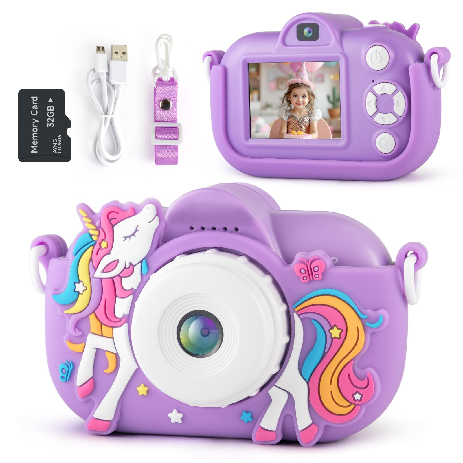 Kids Camera Toddler Toys for 3 4 5 6 7 8 Years Old Girls, 48MP HD Dual Lens Selfie Camera for Kid... | Amazon (US)