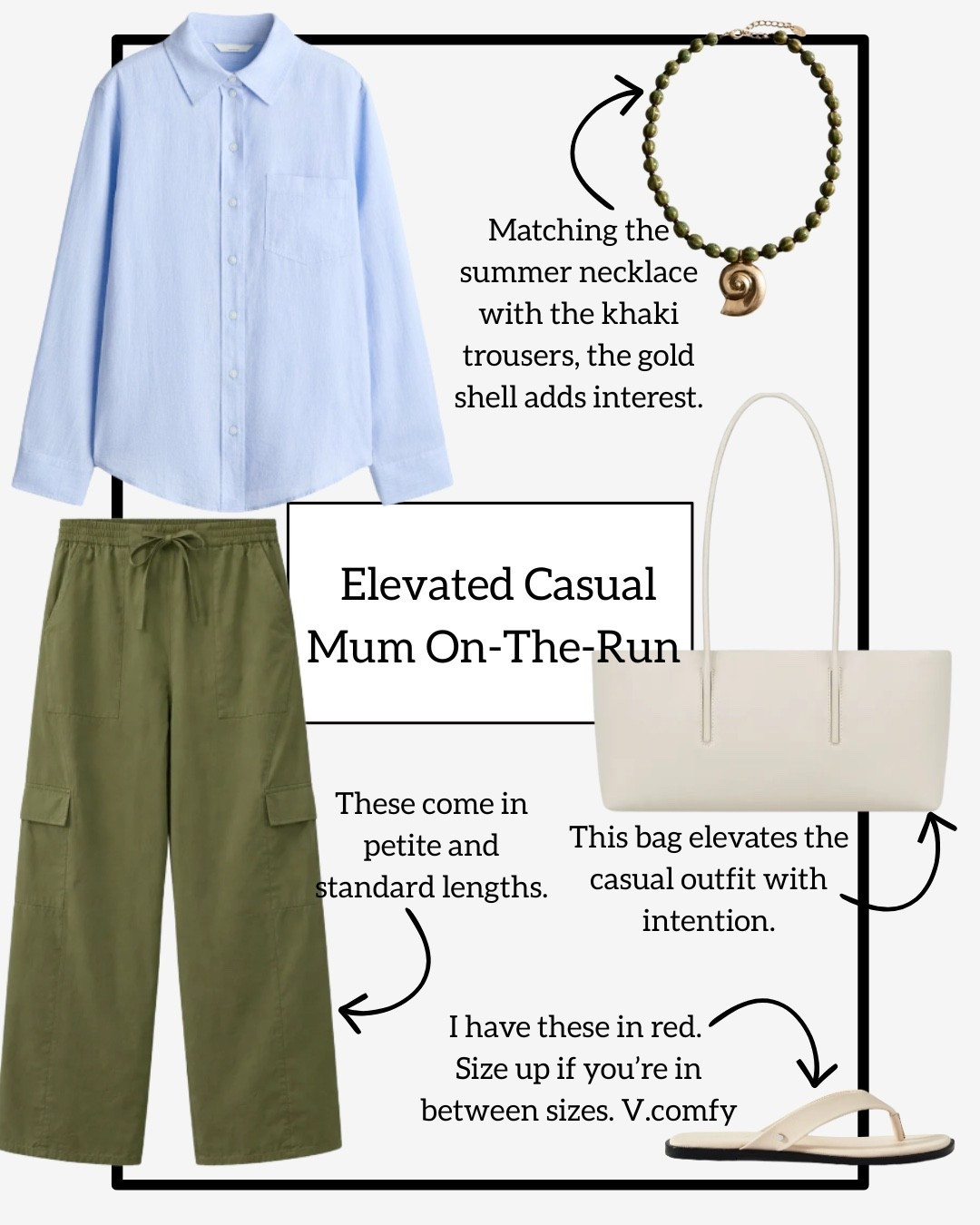 Current go-to look for mum on the run 

The cargos come in petite and regular length. 

If you’re in between sizes, size up in the flip flops

#LTKuk #LTKspring #LTKsummer