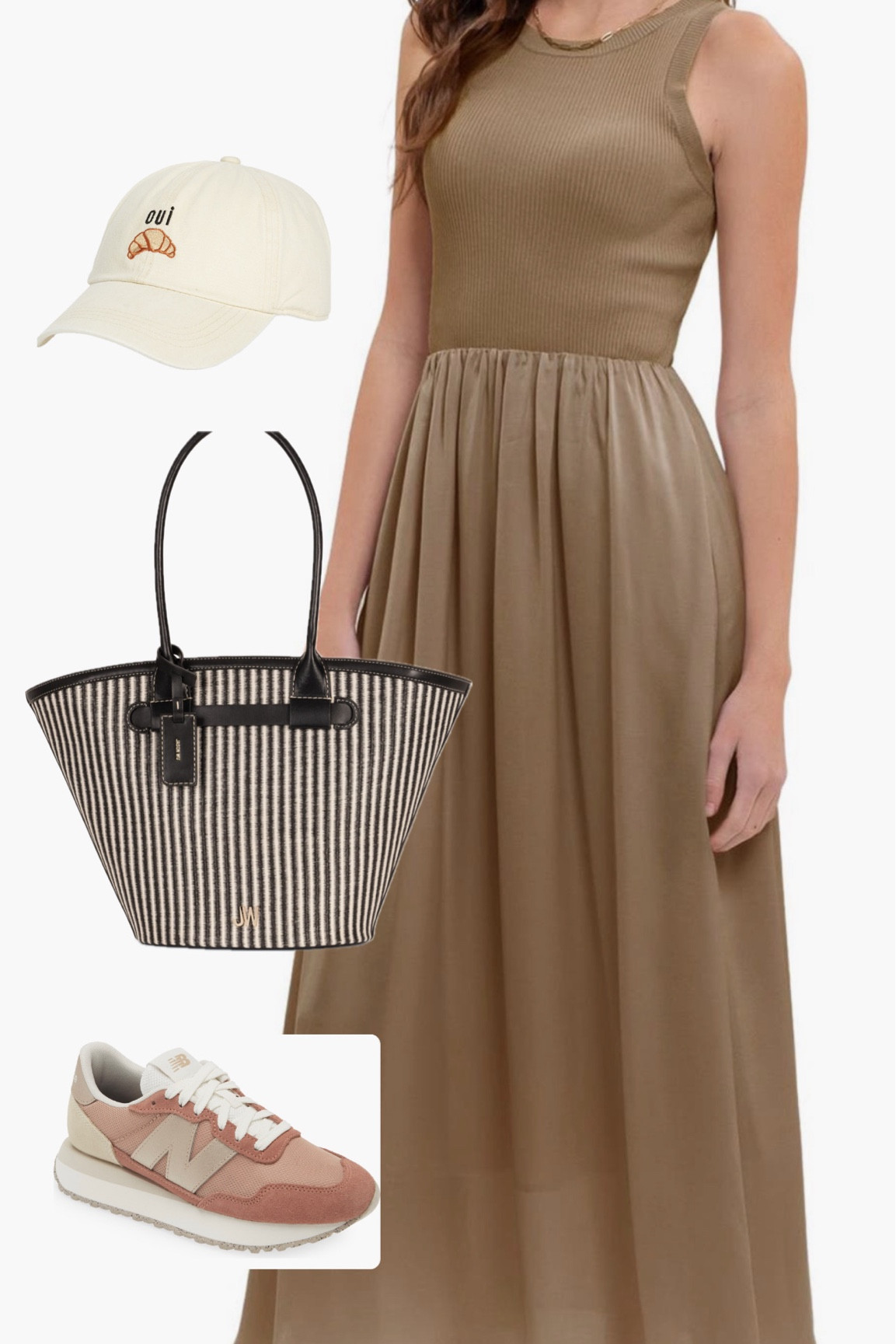 Perfect cute + casual outfit for a summer trip with the oui baseball cap and new balance sneakers! Throw on a denim jacket or cream sweater over the shoulders for another layer!

#LTKSummerSales