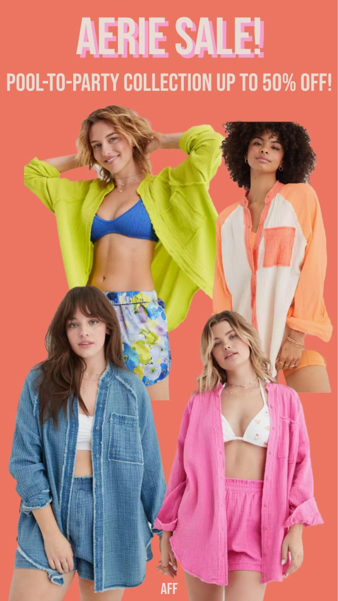 Aerie is having a huge summer sale right now! Their entire Pool-to-Party collection is discounted up to 50% off! The aerie coverup is perfect for summer! Use it as a swim cover, over biker shorts, or over a dress! I linked the coordinating shorts, pants, and other tops, as well! The entire collection is great for summer outfits! ///////
travel outfit, summer look, summer outfit, swimsuit cover, aerie sale, American Eagle sale, aerie swim, aerie swimsuit cover, Memorial Day sale, July 4th outfit, Memorial Day outfit, 4th of July outfit, mom uniform, mom outfit, beach day outfit, beach look, beach outfit, resort wear, button down shirt, nursing top, plus size swim, plus size swim cover, swim cover, swimsuit coverup, elastic waist shorts, linen set, matching set, linen shorts, linen pants 

#LTKsalealert #LTKtravel #LTKswim