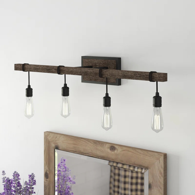 Brodie 4-Light Dimmable Durango Vanity Light | Wayfair North America