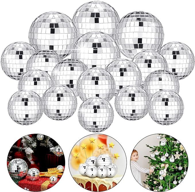 Amazon.com: 35 Pcs Mirror Disco Balls Ornaments Mini Disco Ball Decorations Reflective Mirror Bal... | Amazon (US)