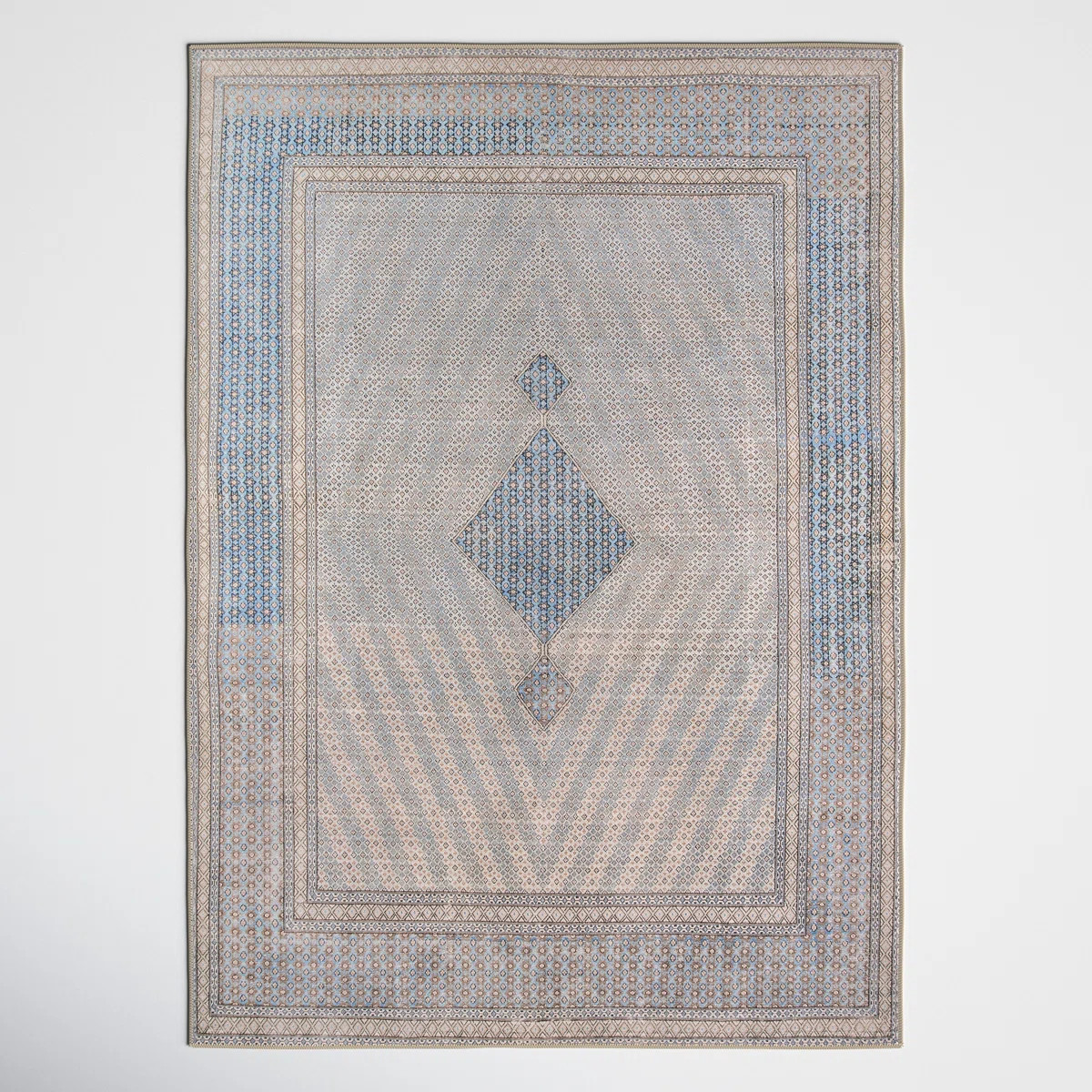 Favager Oriental Blue/Light Brown Area Rug | Joss & Main