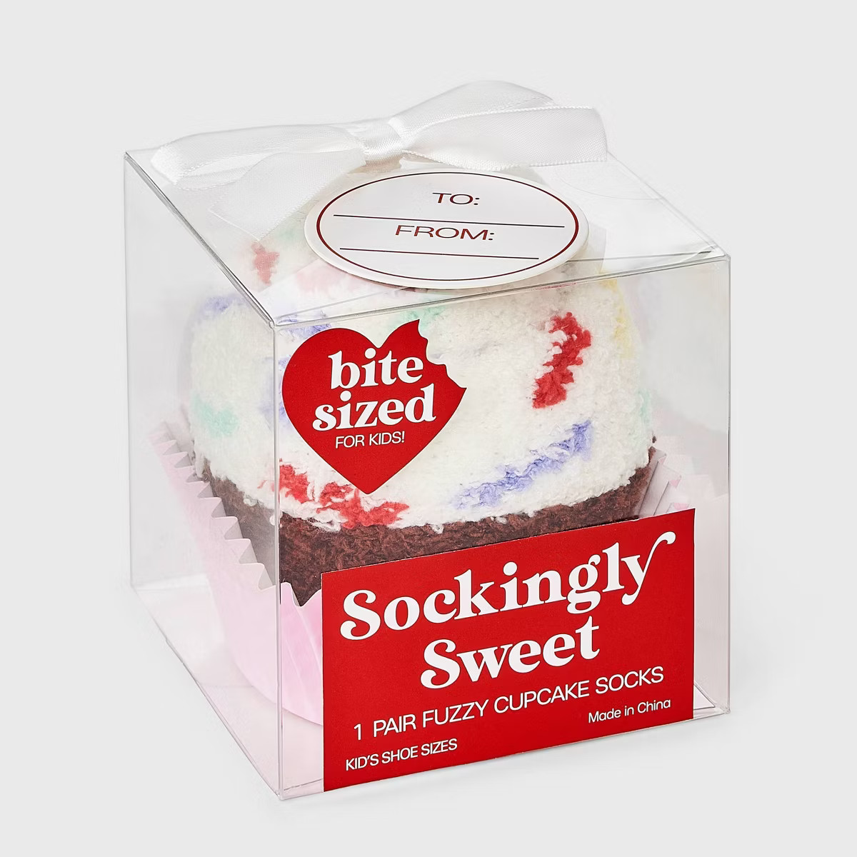 Kid's Cupcake Christmas Cozy Crew Socks - Ivory/Brown/Red 2-5 | Target