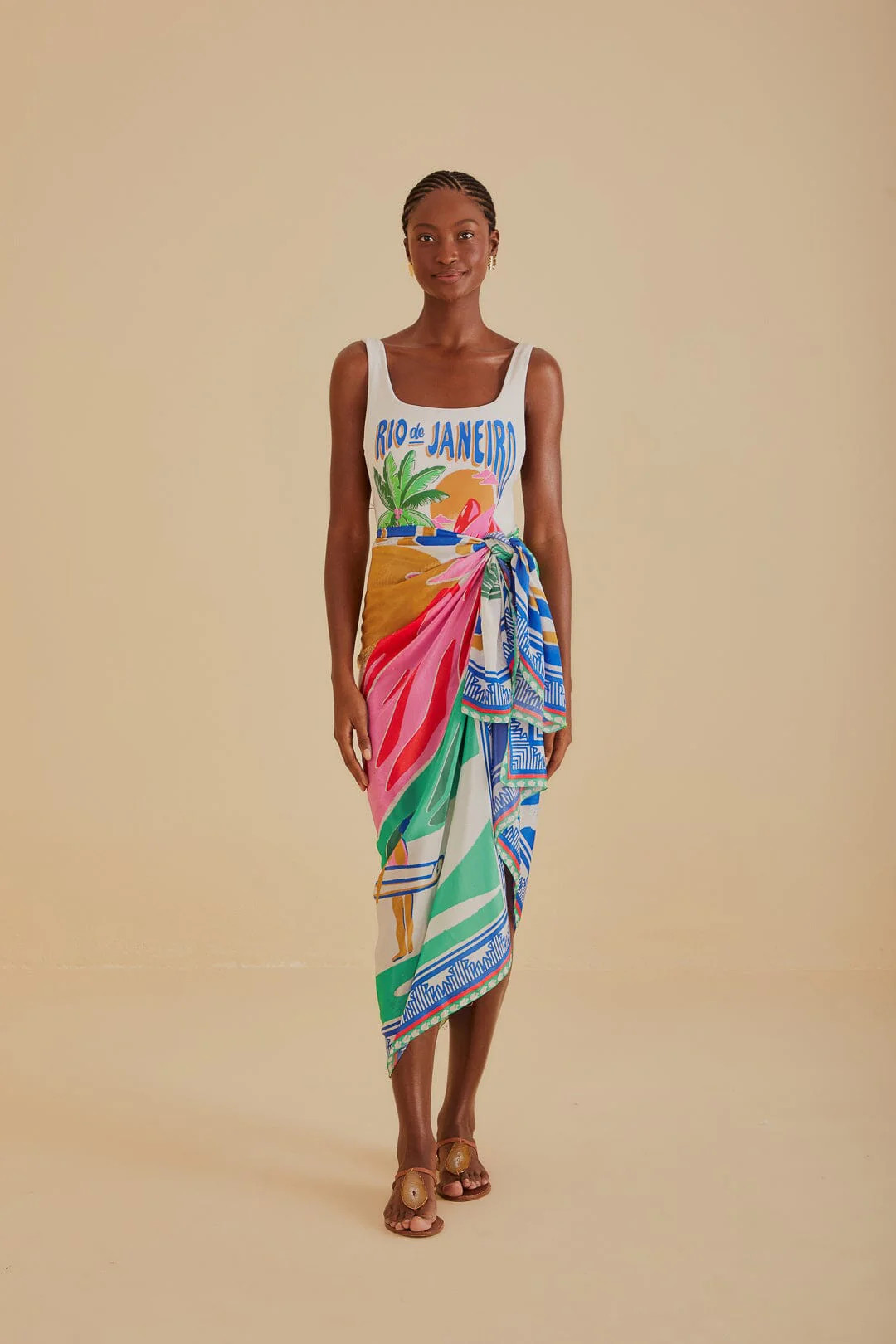 Carioca Posters Sarong | FarmRio (US)