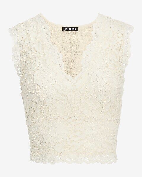 Allover Lace Cropped Tank | Express
