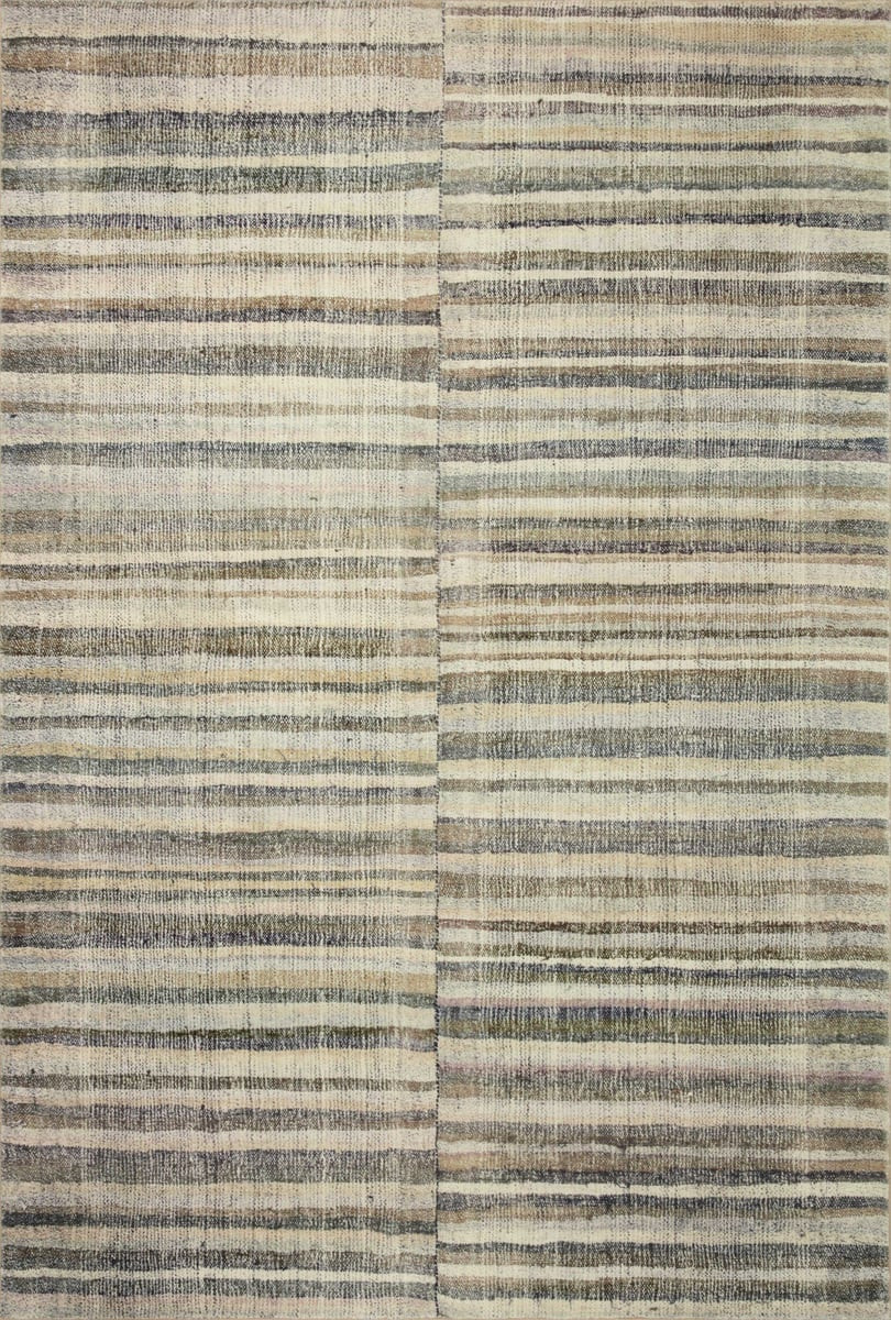 Humphrey feat. CloudPile (TM) HUM-01 Natural/Moss Striped Area Rug | Rugs Direct