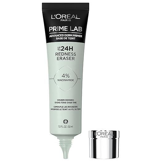 L'Oreal Paris Prime Lab Up to 24H Redness Eraser Face Primer Infused with Niacinamide to Reduce F... | Amazon (US)