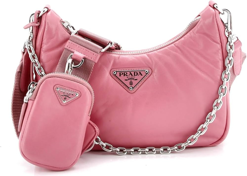 Amazon.com: Prada, Pre-Loved Re-Edition 2005 Shoulder Bag Nappa Leather Small, Pink : Amazon Luxu... | Amazon (US)