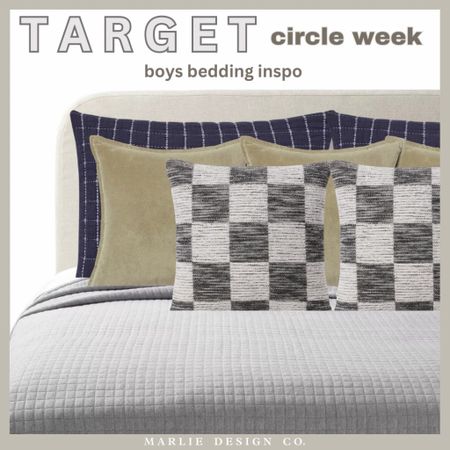 Target Circle Week | Target bedding | quilt | shams | euro sham | checker print pillow | green pillows | boys bedroom bedding | gray quilt | throw pillow | bedroom decor 

#LTKhome #LTKsalealert #LTKxTarget