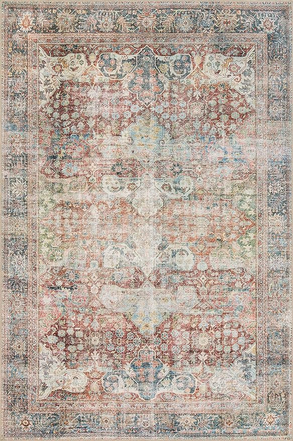 Loloi Loren Collection LQ-14 Brick/Multi 8'-4" x 11'-6" Area Rug | Amazon (US)