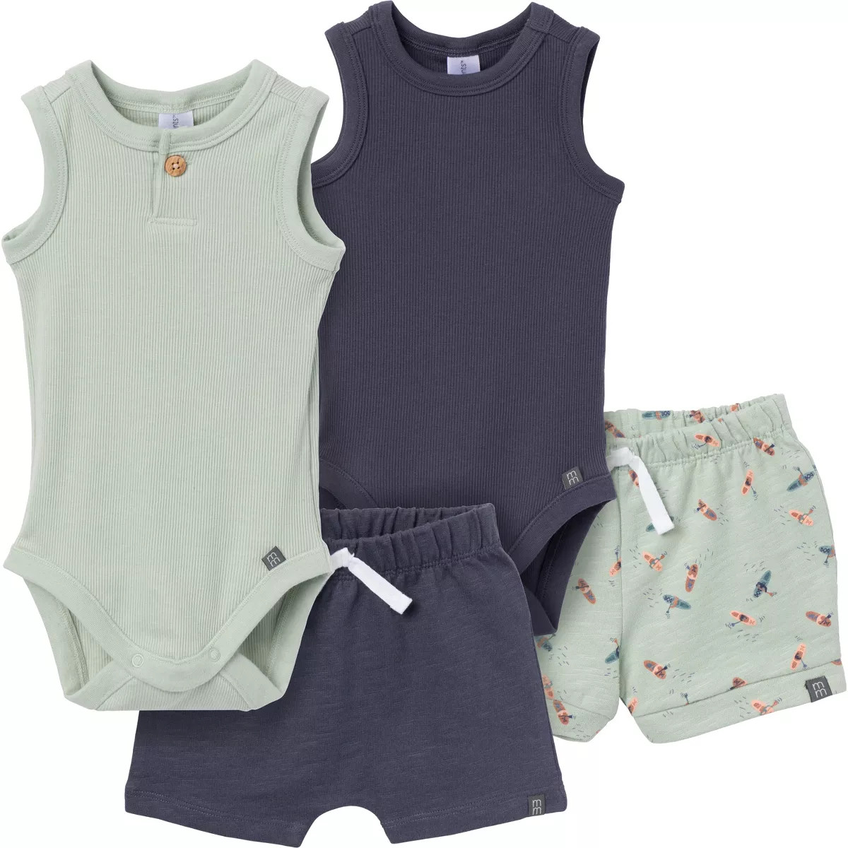 Modern Moments™ by Gerber Baby Boys' 4-Piece Bodysuit and Short Set | Target