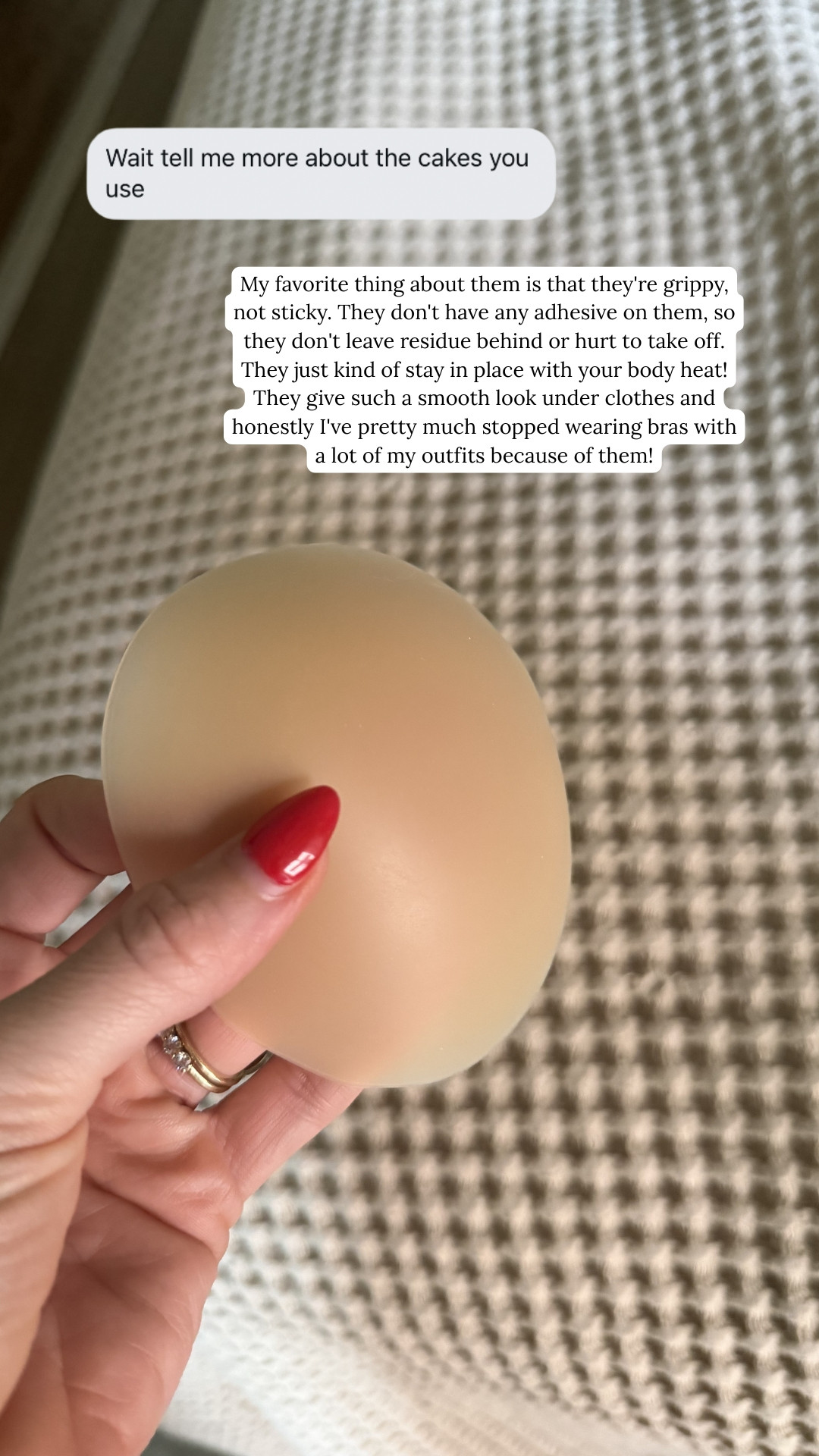 by far, my favorite ones i've tried! they stay put even in hot summer months!

sticky bra, mom essentials, summer essentials 

 