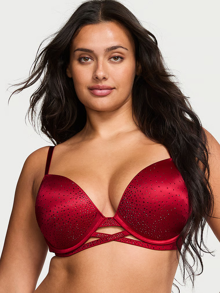 Buy Rose Lace Push-Up Bra, Playful Rose - Order Bras online - Victoria's Secret US | Victoria's Secret (US / CA )