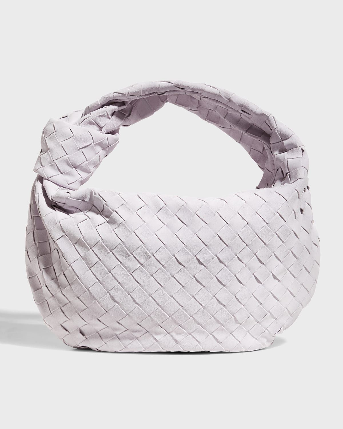 Jodie Teen Intrecciato Cashmere Suede Shoulder Bag | Neiman Marcus