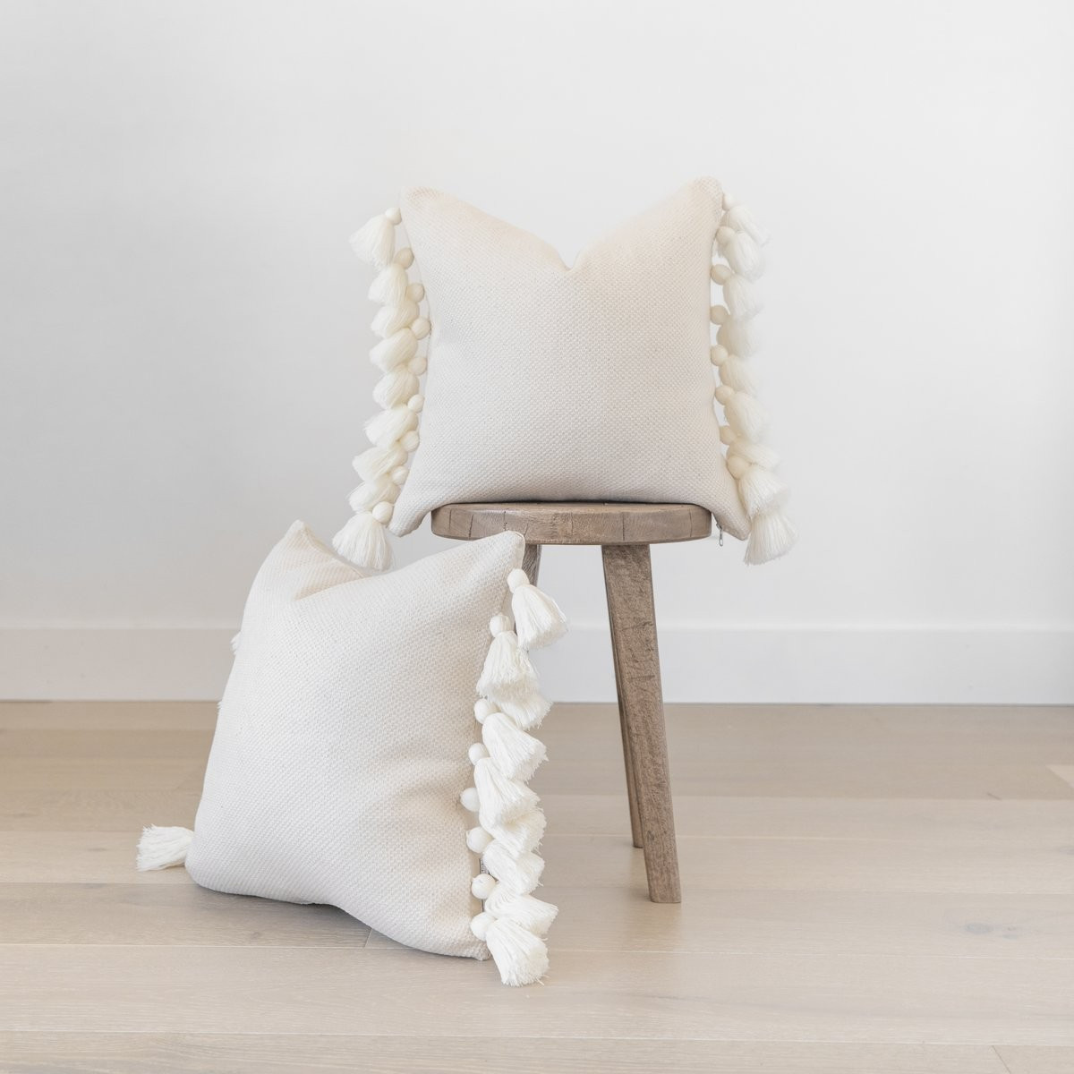 Off-White Thick Weave Pom - 2 Pack | Woven Nook