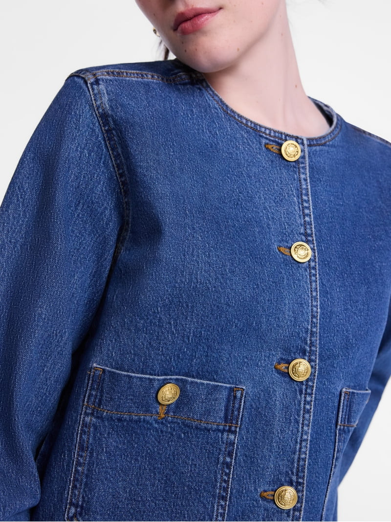 Scenario Women's and Women's Plus Denim Jacket, Sizes XS-4X | Walmart (US)